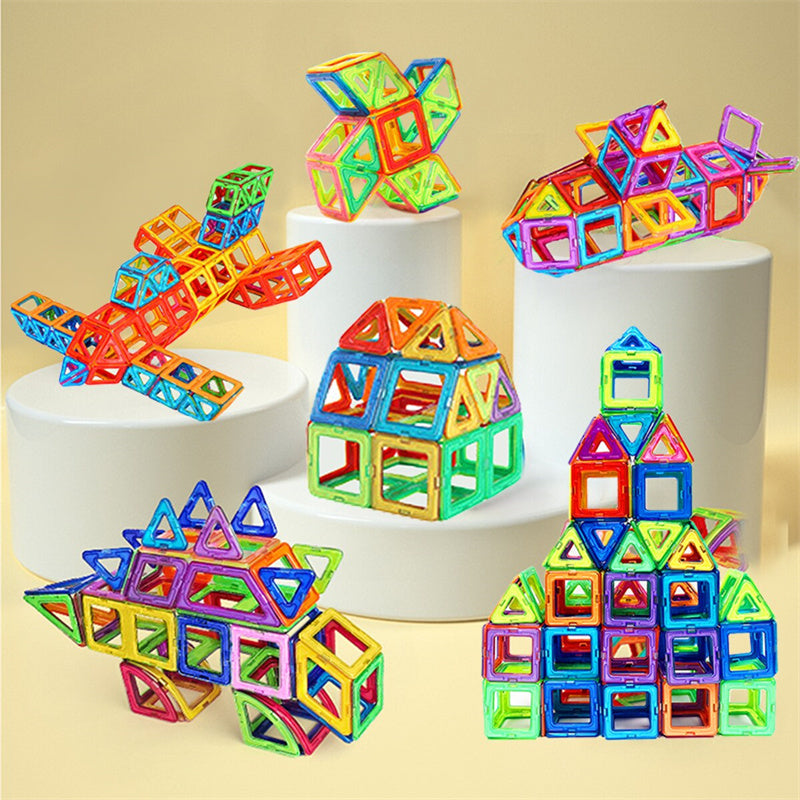 Magnetische Konstruktionsbausteine für Kinder – Lernspiel mit 118/148 Teilen