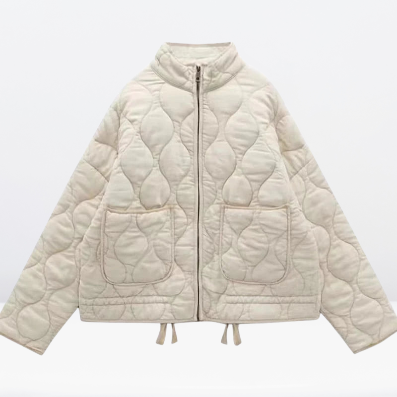 Damen Steppjacke mit Kordelzug & Reißverschluss – Lorena