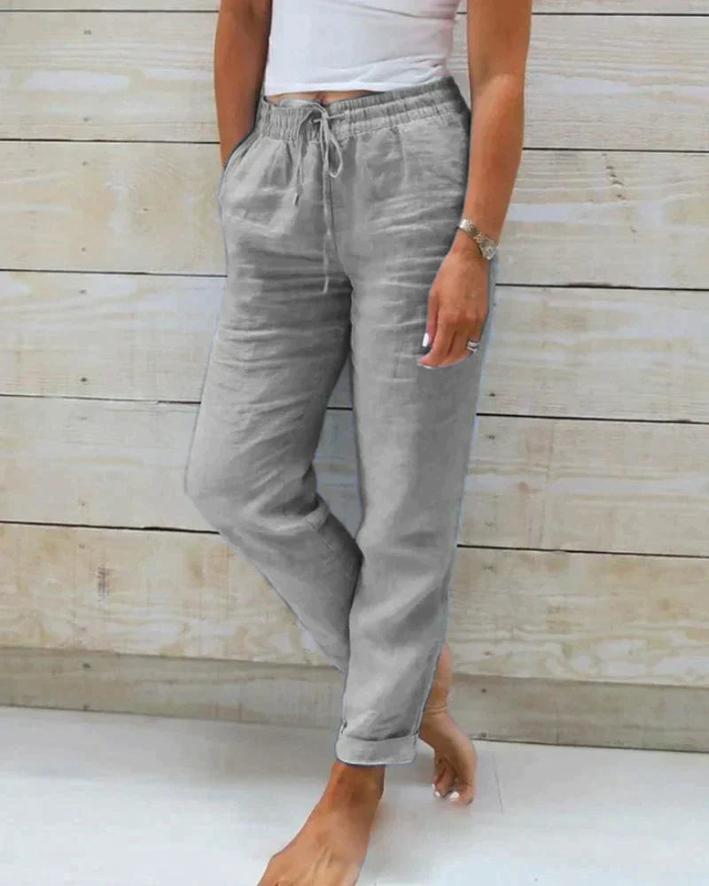 Herbstliche Leinenhose für Frauen – Selina