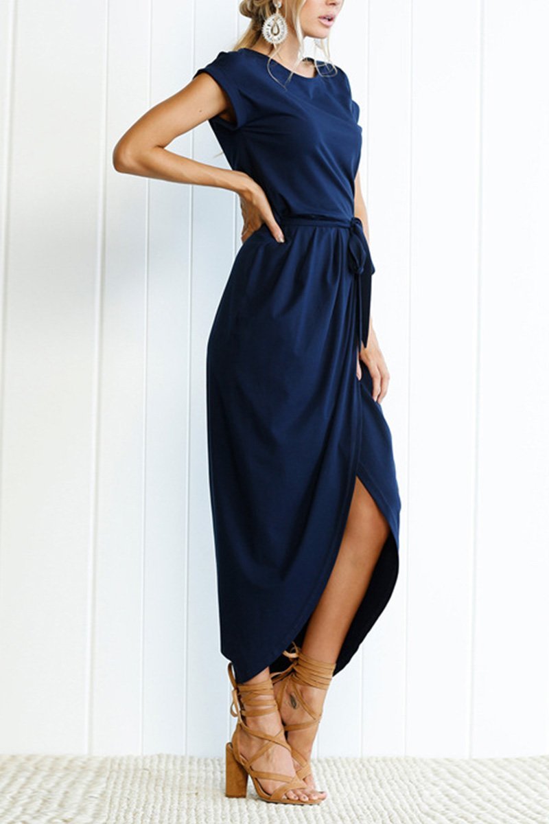 Herbstliches Lässiges Midi-Kleid – Isabella