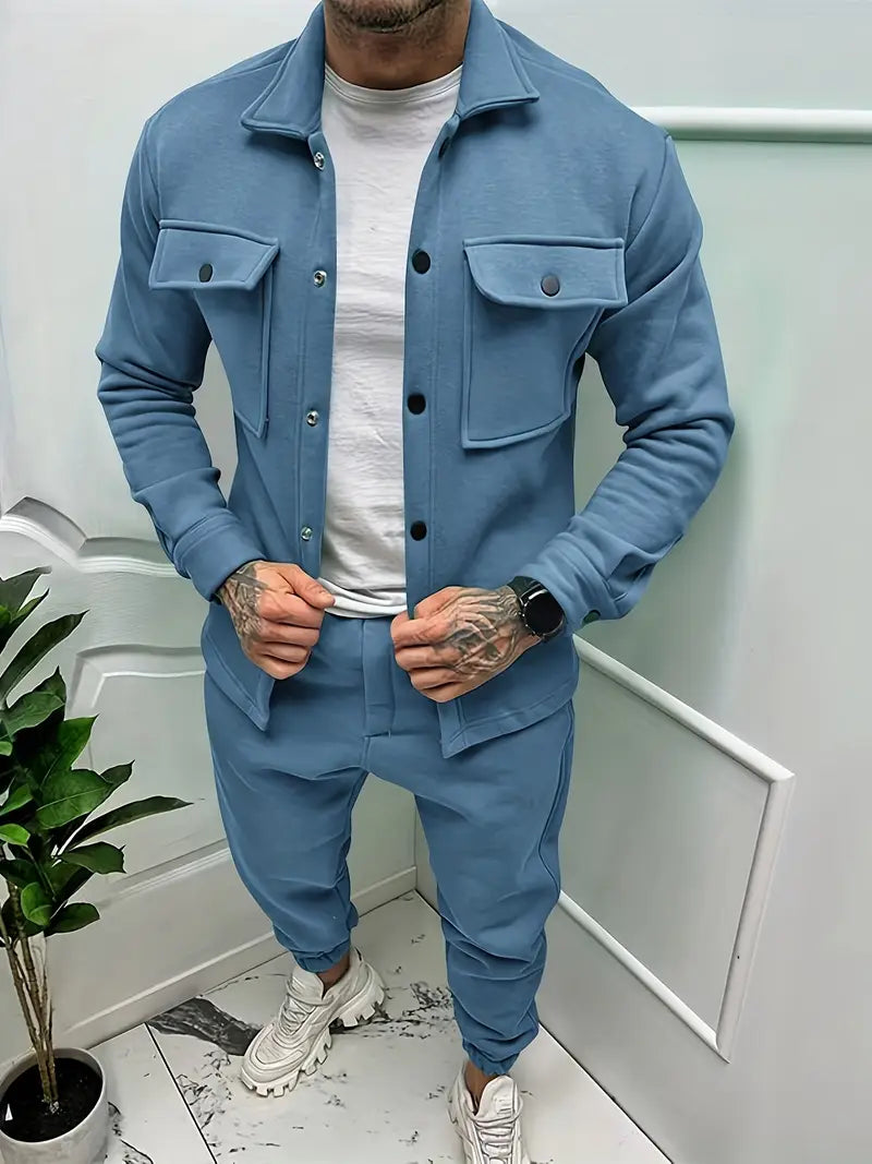 Stylische Herrenset mit Jacke und Hose – Daan
