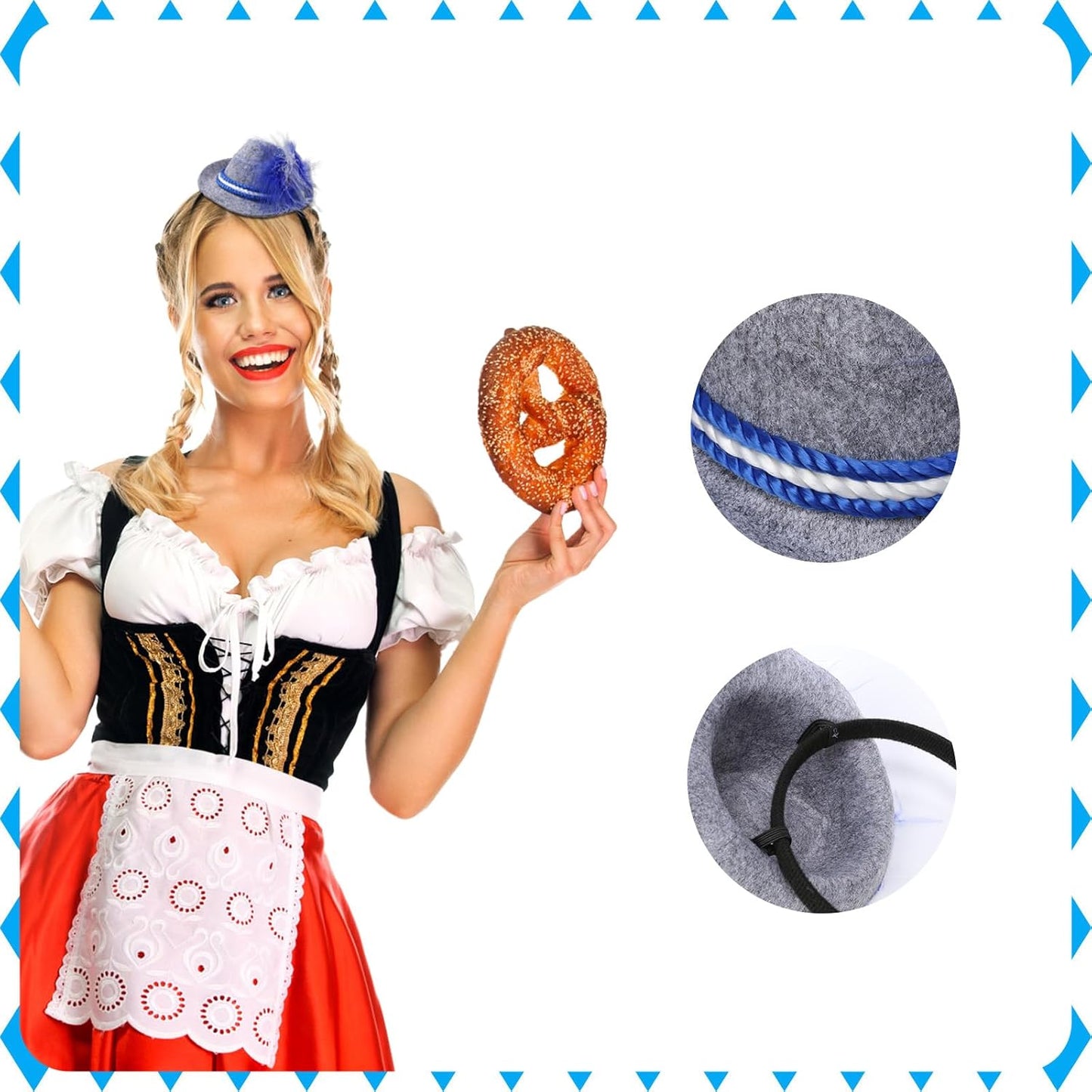 Mini-Trachtenhüte im 3er-Set – WiesnCharme Oktoberfest 2026