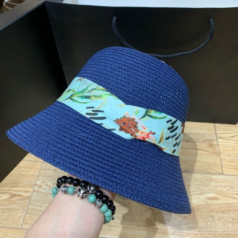 Sommerlicher Sonnenhut mit Schleife und breiter Krempe – ShadeRibbon