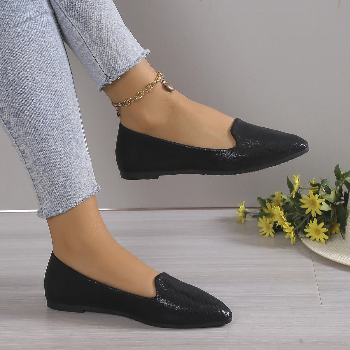 Elegante Herbst-Spitze Ballerinas mit Stretch - Vivienne