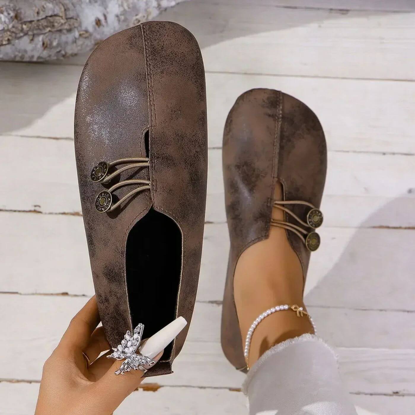 Flacher Schlanker Damenschuh - Leandra