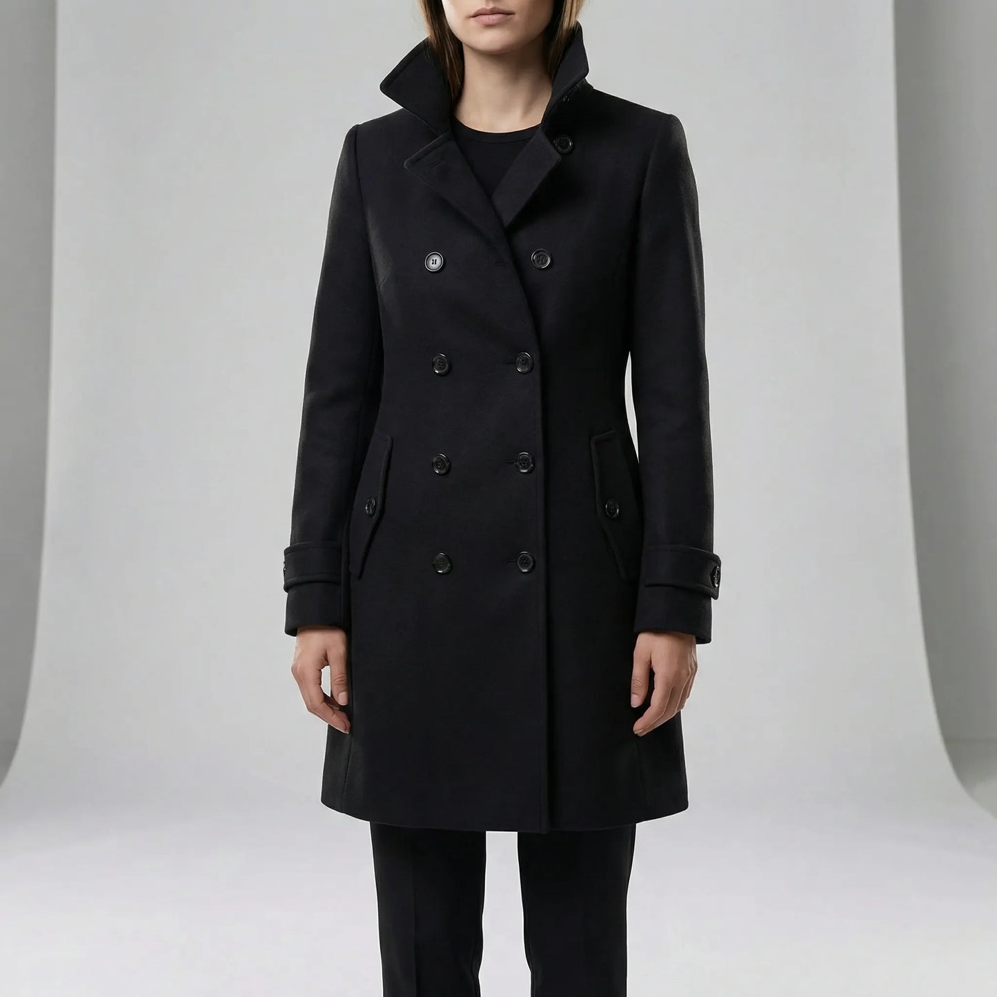 Langer Taillierter Trenchcoat - Alicia