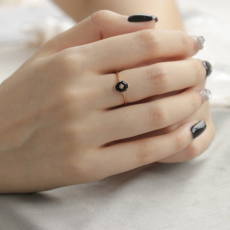 Ovaler Achat-Ring - BlackGlamour