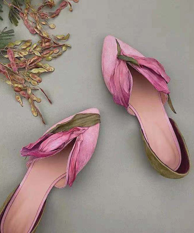Handgefertigte Spitzen-Ballerinas mit Herbstrosen – Odette