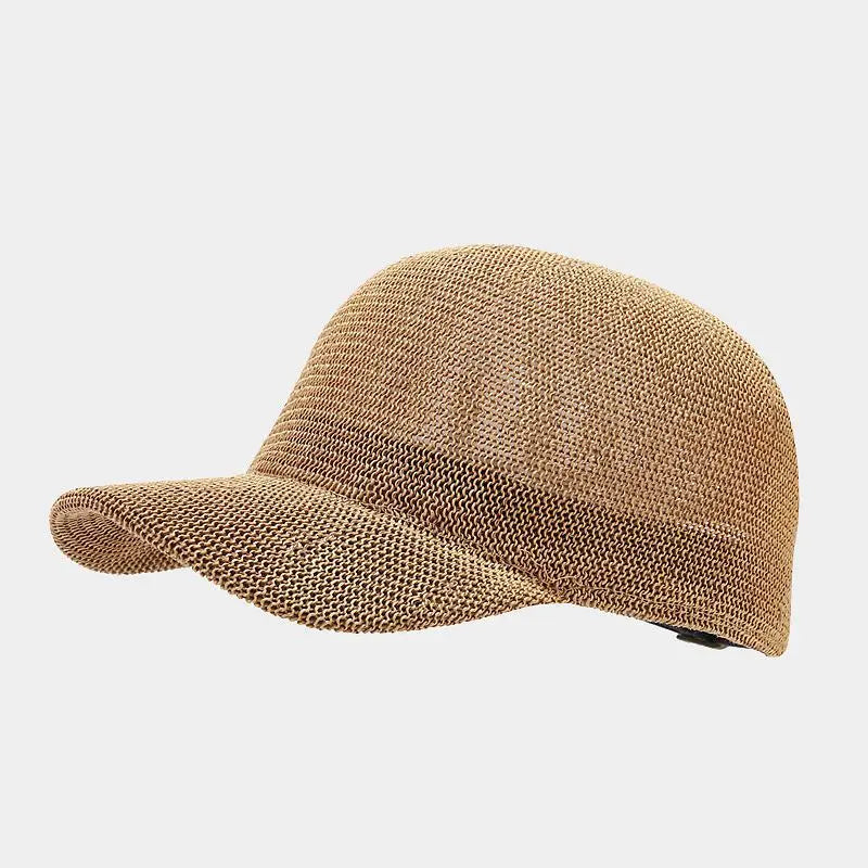 Trendiger geflochtener Sonnenhut mit breiter Krempe - SunWeave Style