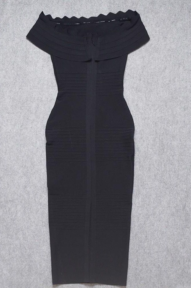 Schulterfreies Midi Kleid - Letizia