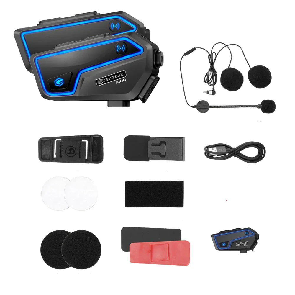Bluetooth-Motorrad-Intercom 10 Fahrer & IP67 wasserdicht – RideSync