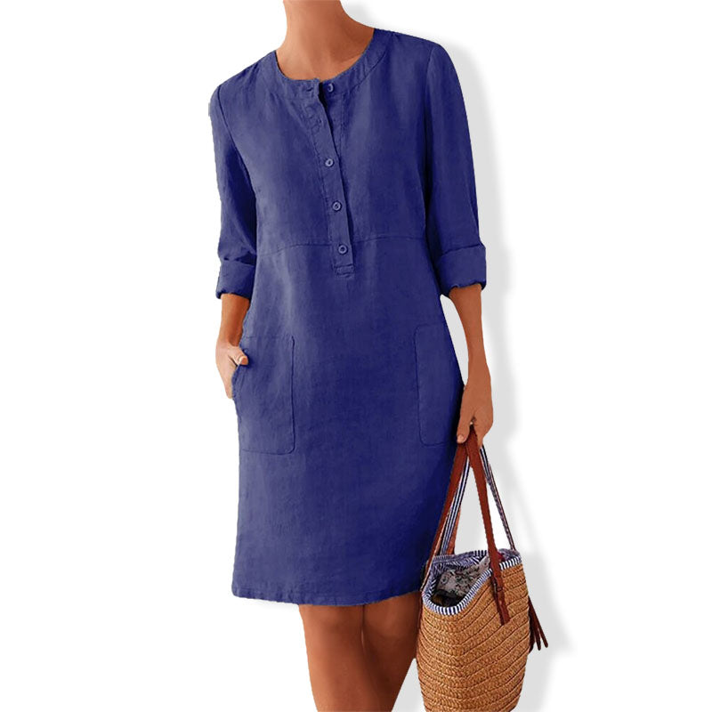 Herbstliches Kleid mit warmen Farben – Nika
