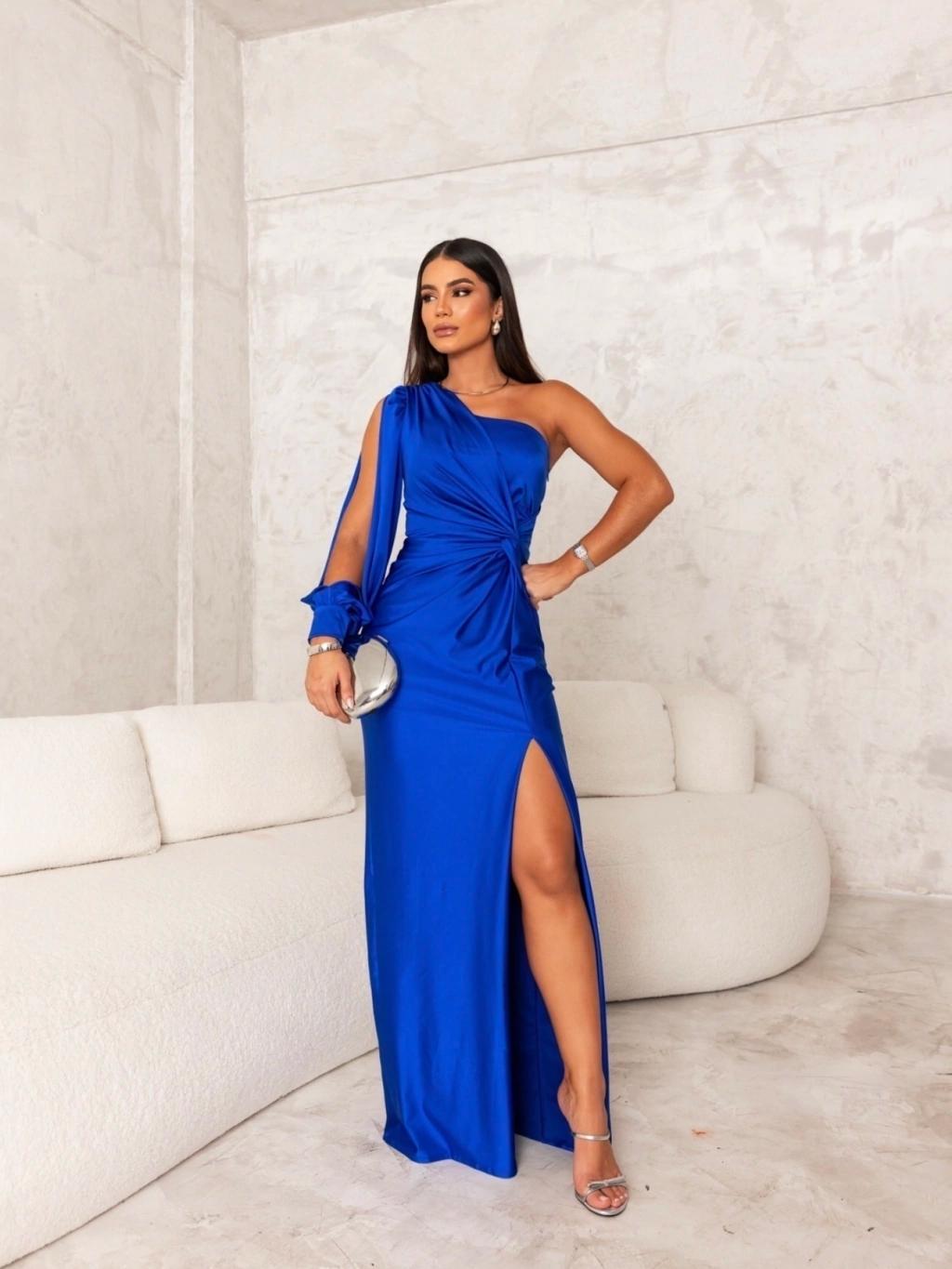 Ein-Schulter Abendkleid für einen Raffinierten Herbstlook - Ravina