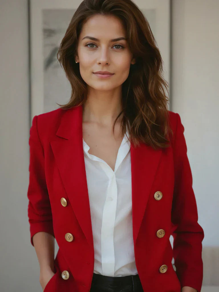 Herbstlicher Trendy Leichter Blazer für Damen mit taillierter Passform – Riana