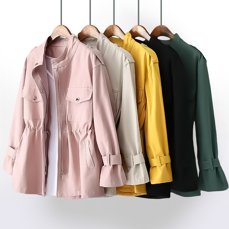 Kurzer Damen-Trenchcoat – Clarisse
