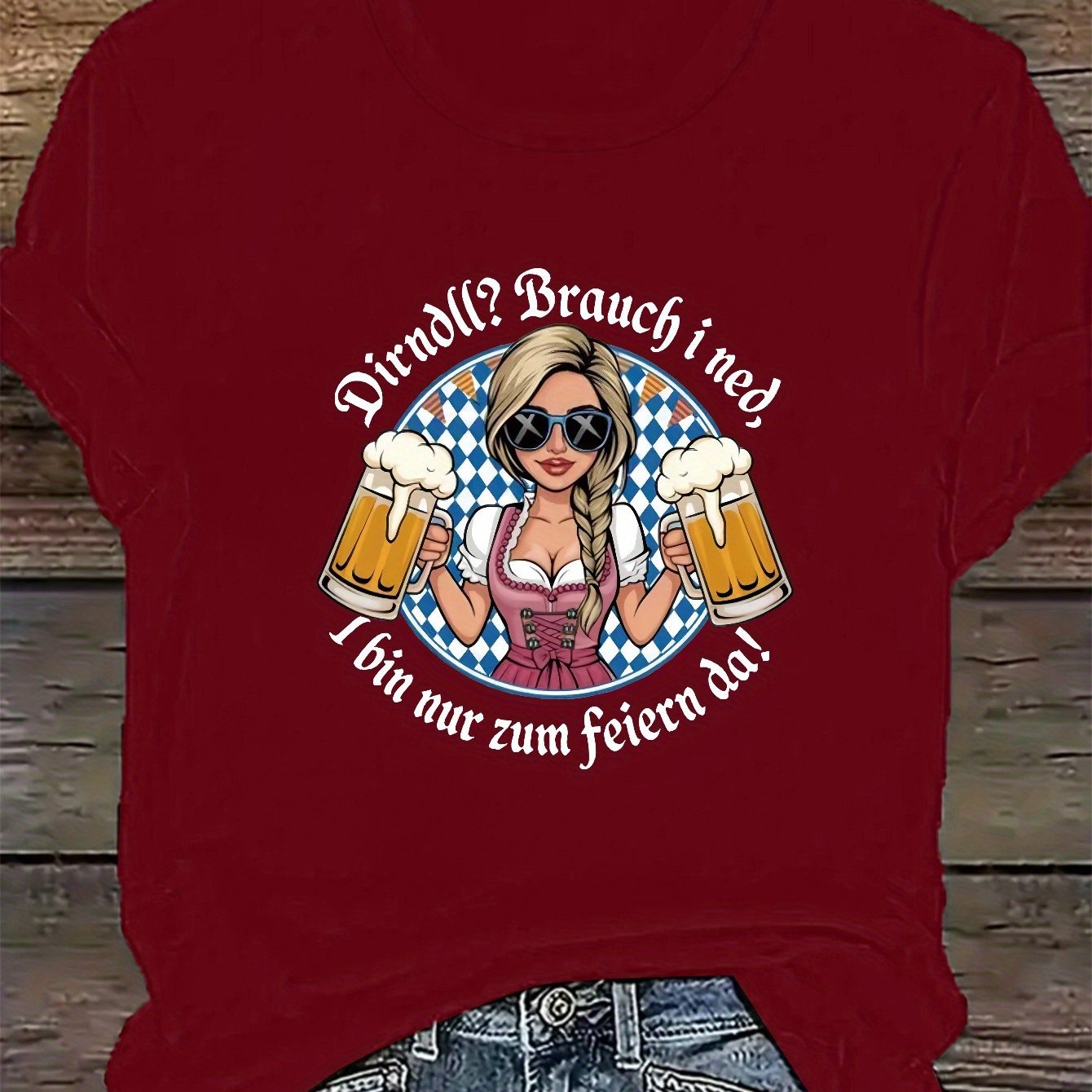 Damen Plus Size Kurzarm T-Shirt – Liesl Oktoberfest 2026
