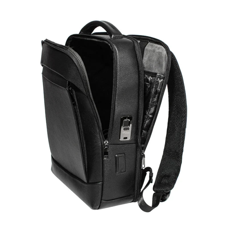 Hochkapazitäts-Business-Laptoprucksack für Herren mit Fingerabdruckschloss – Diebstahlschutz