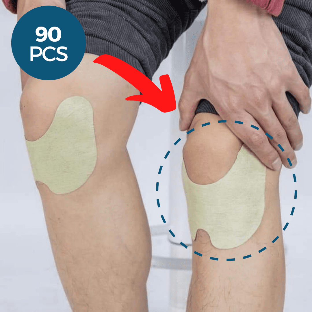 Knie-Pflaster zur Schmerzlinderung, 90 Stück, hautfarben, für Gelenkschmerzen, ergonomisch.