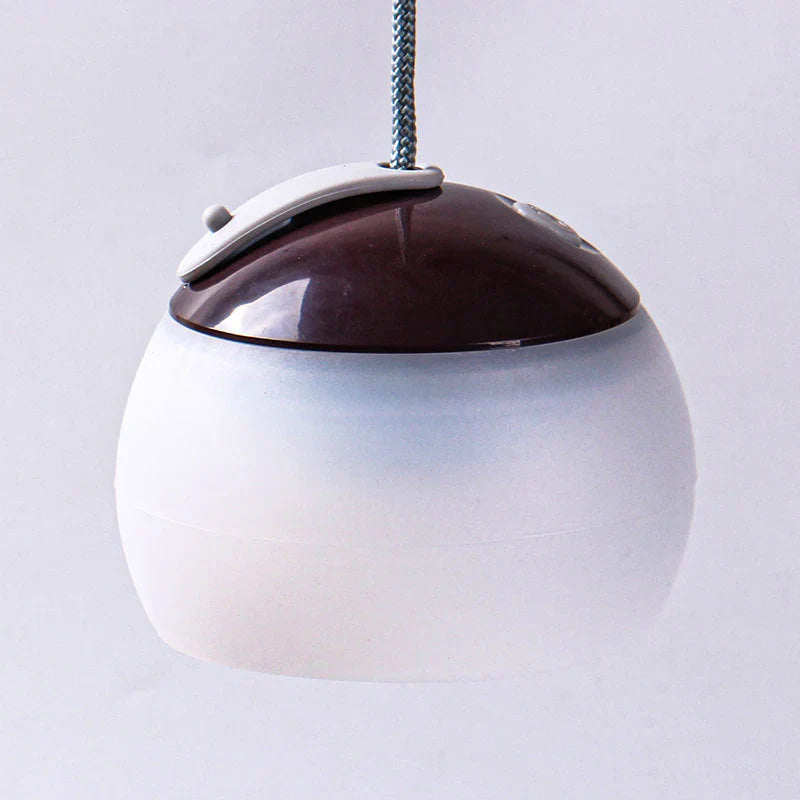 Moderne Hängelampe, rund, weiß-braun, Keramik, minimalistisches Design, Wohnzimmerbeleuchtung.