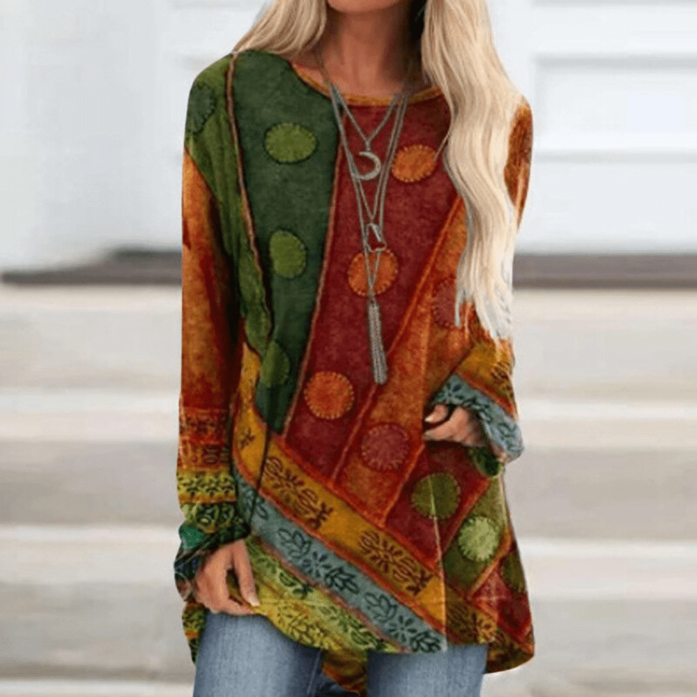 Herbstlicher Strickpullover mit Vintage-Flair – Elisa