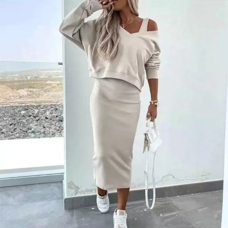 Kleid & Pullover Set ohne Ärmel – Elisa Herbstzauber Edition