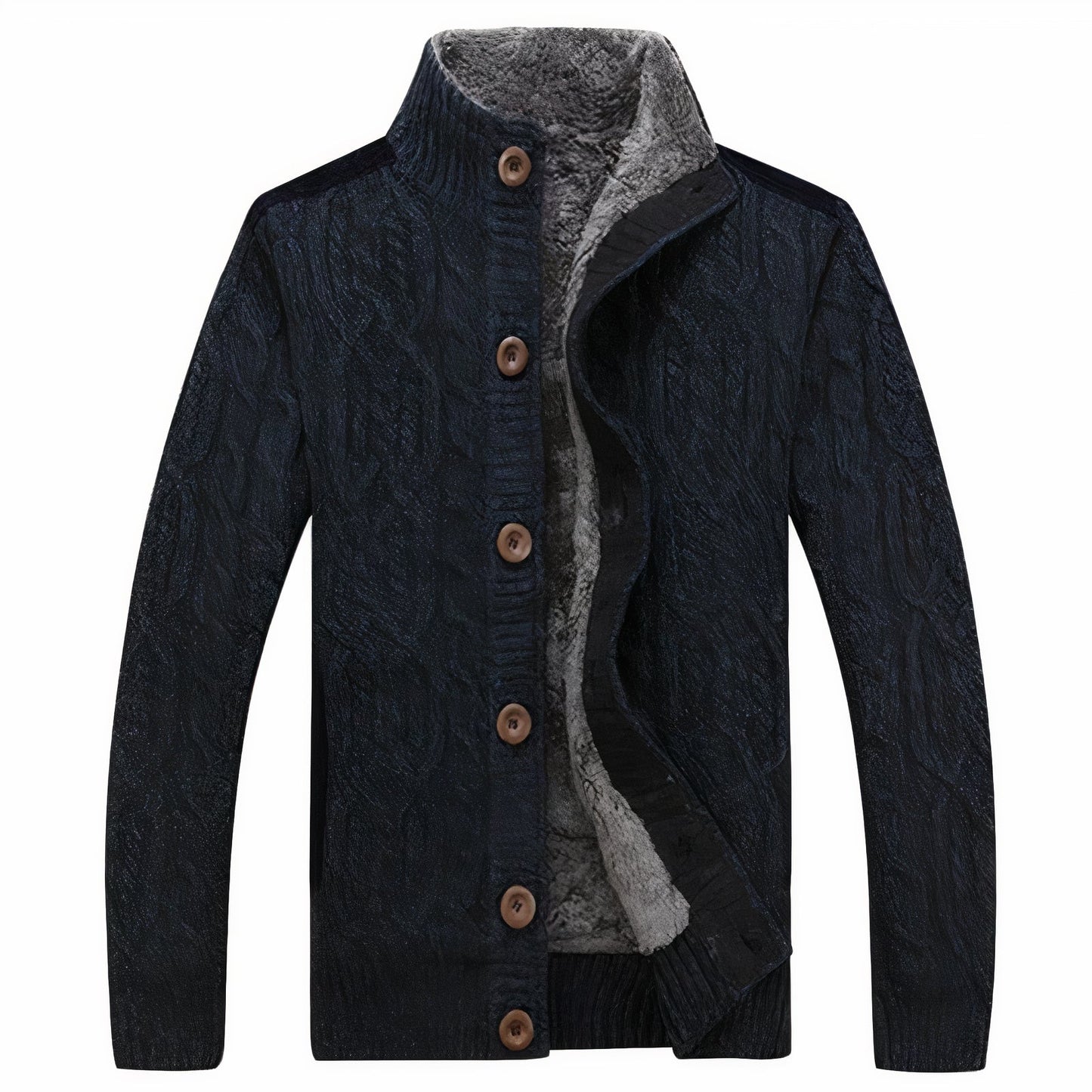 Herren Strickjacke mit warmer Innenfutter – Tobias