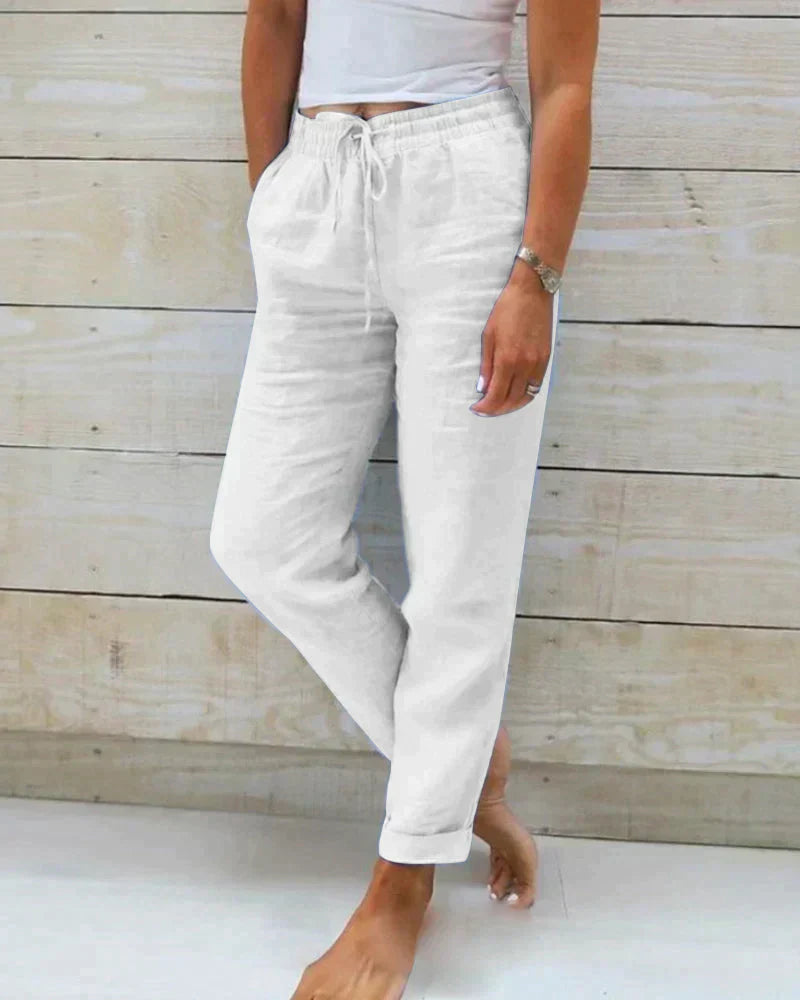 Herbstliche Leinenhose für Frauen – Selina
