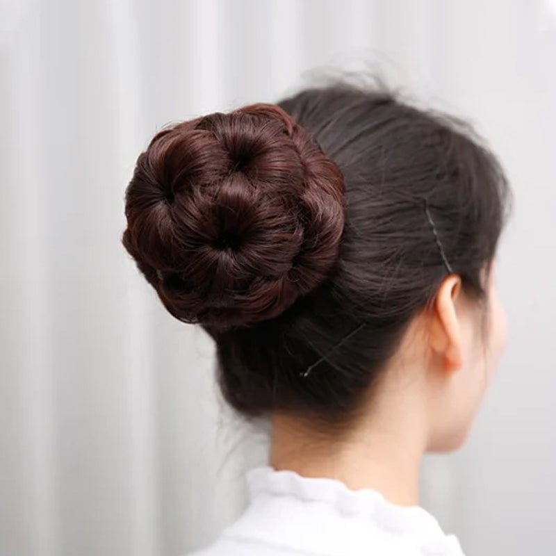 Blumenförmige Haarspange mit Haarverlängerung – Fiora