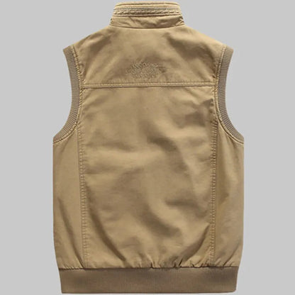 Herbstliche Vintage Outdoor-Weste mit Praktischen Taschen für Herren – Elias