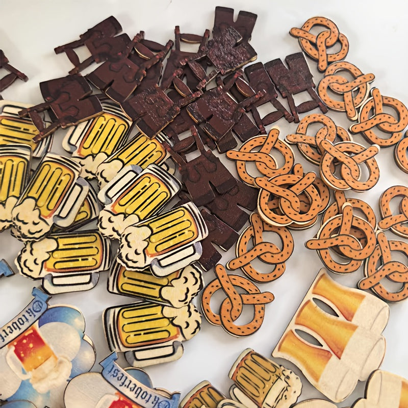 50 Stück Holzdekorationen – HolzMixSet Oktoberfest 2026
