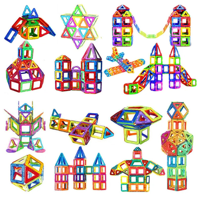 Magnetische Konstruktionsbausteine für Kinder – Lernspiel mit 118/148 Teilen
