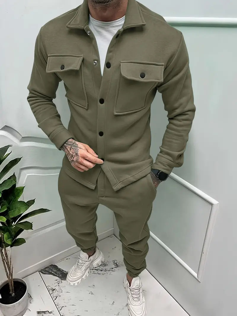 Stylische Herrenset mit Jacke und Hose – Daan