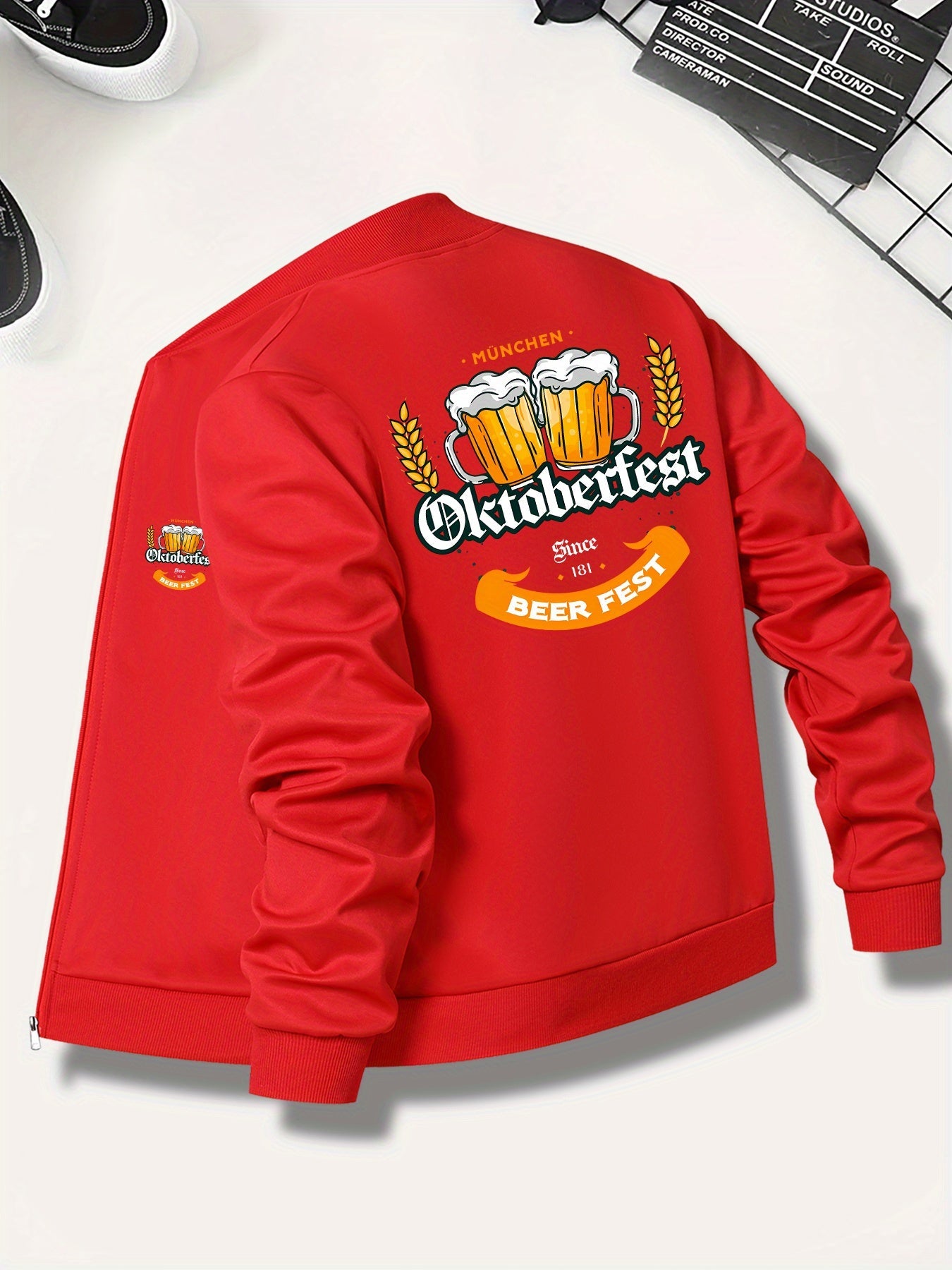 Herren Bomberjacke mit Oktoberfest-Bier-Print – Georg Oktoberfest 2026