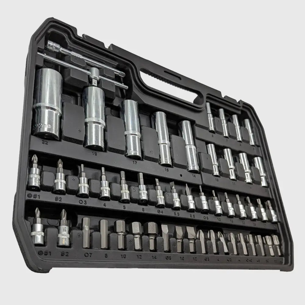 108-teiliges Ratschen-Schlüsselset aus Chrom-Vanadium – TorqueMaster