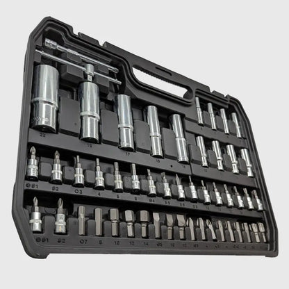 108-teiliges Ratschen-Schlüsselset aus Chrom-Vanadium – TorqueMaster