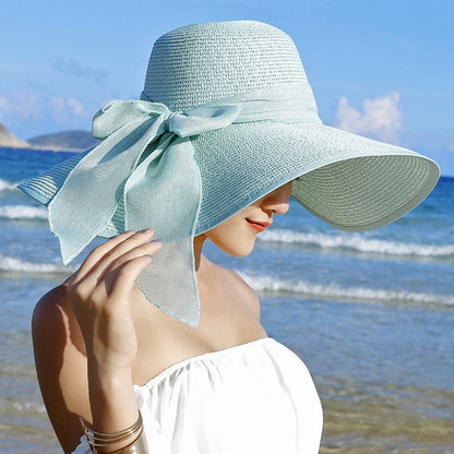 Damen-Strohhut mit Sonnenschutz – Candy