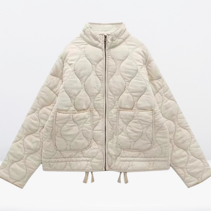 Damen Steppjacke mit Kordelzug & Reißverschluss – Lorena