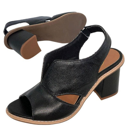 Damen Ledersandalen mit Absatz & Komfortfußbett – Selina