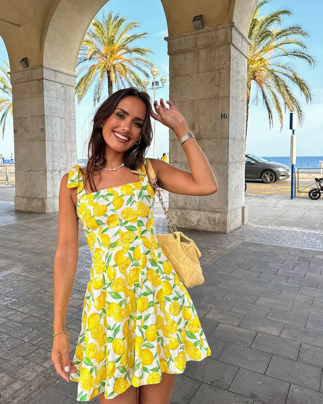 Sommerkleid mit Zitronenprint – Lianne