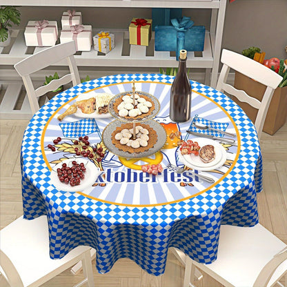 Runde Tischdecke Polyester (152 cm & 178 cm) – WiesnTisch Oktoberfest 2026