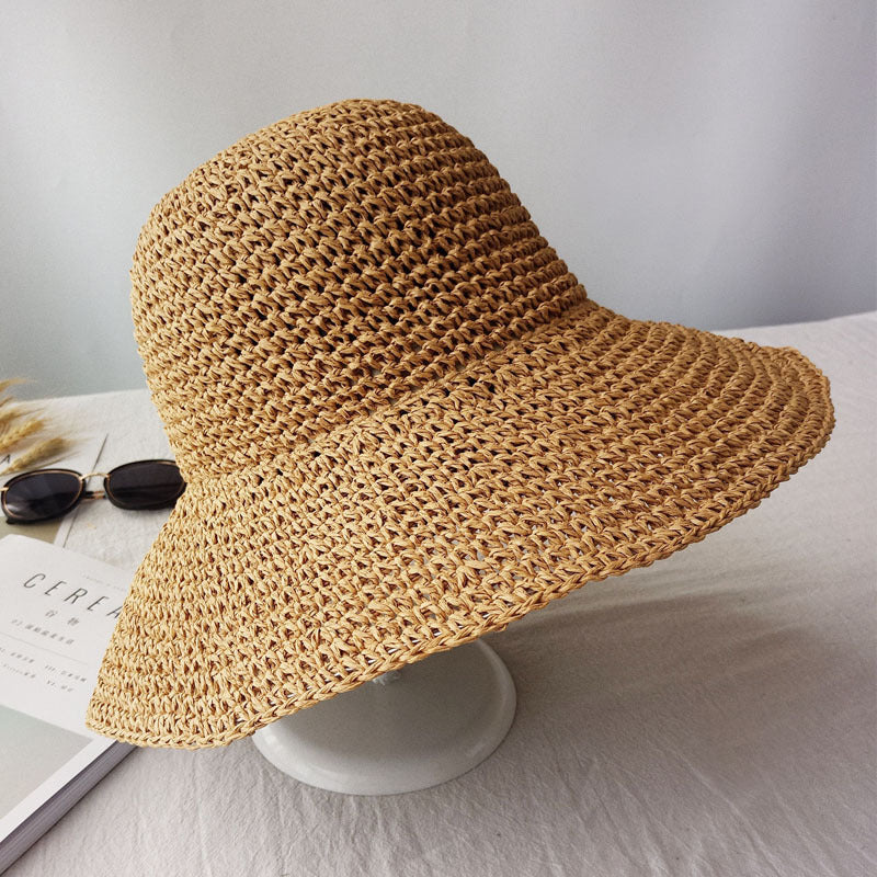 Leicht fallender Retro-Flacher Sommerhut – Emma