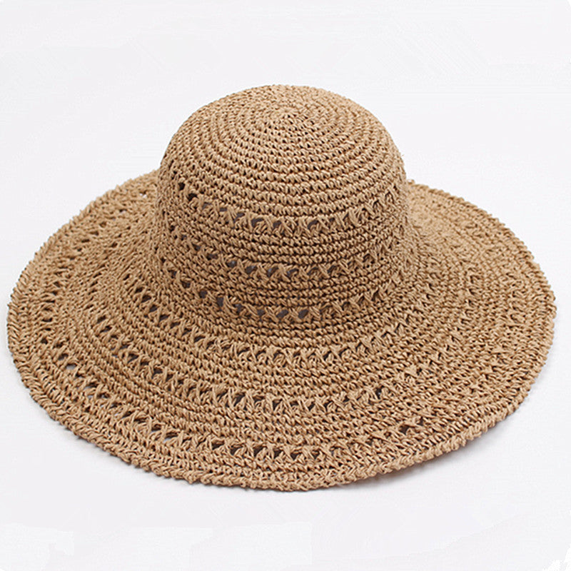Leicht fallender Retro-Flacher Sommerhut – Emma