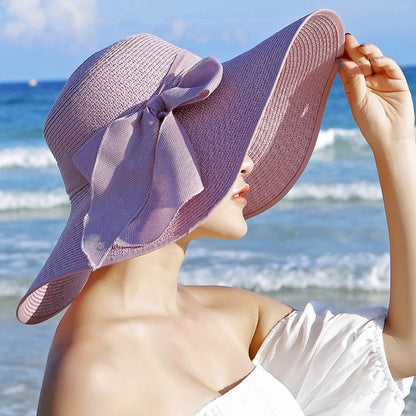 Damen-Strohhut mit Sonnenschutz – Candy