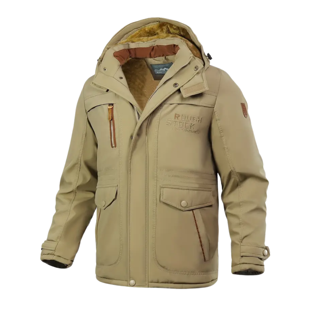 Herren Winterjacke gefüttert mit Plüsch & Kapuze – Stellan
