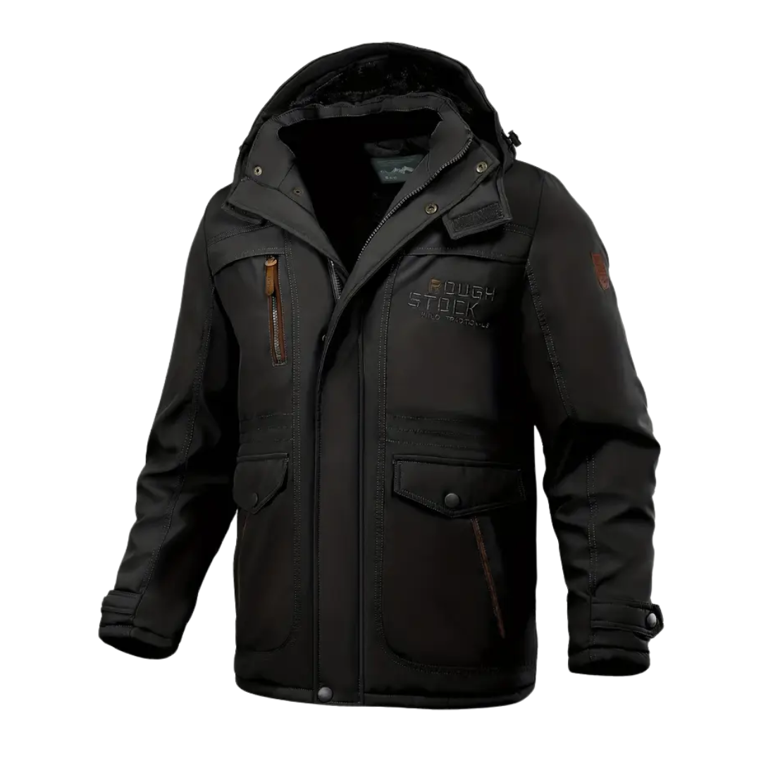 Herren Winterjacke gefüttert mit Plüsch & Kapuze – Stellan