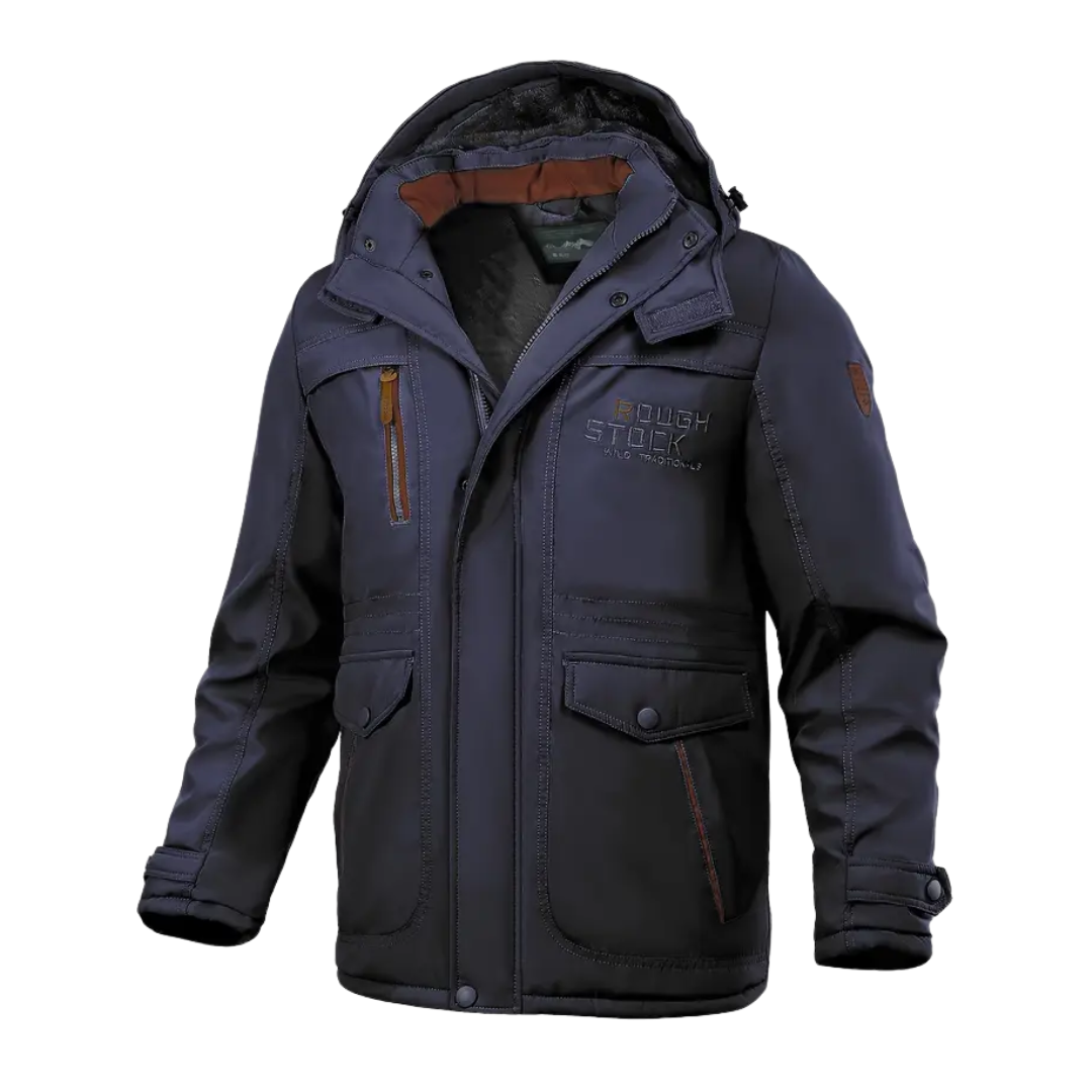 Herren Winterjacke gefüttert mit Plüsch & Kapuze – Stellan