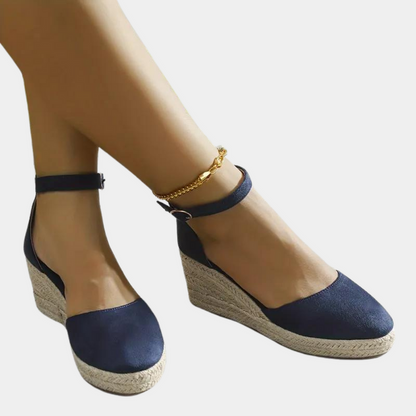 Bequeme Damen-Wedges mit Verstellbarem Riemen & Keilabsatz – Alina