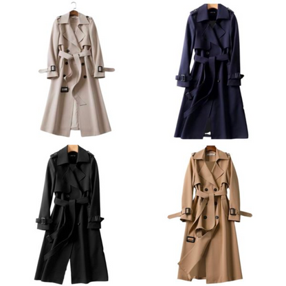Eleganter Damen-Trenchcoat mit Doppelknöpfen – Celina Herbstedition