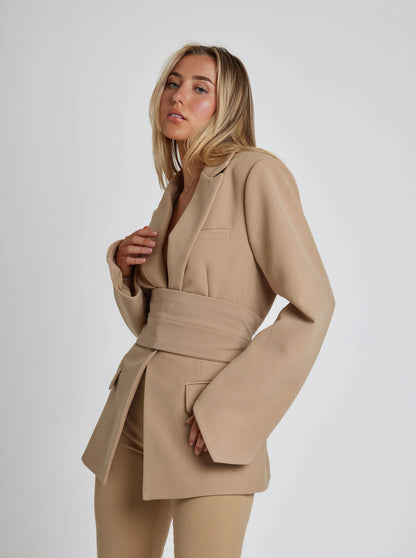 Damen Blazer mit Gürtel – Valeria