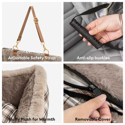 Plüsch-Autositz für Haustiere – RideSafe CozySeat